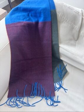 Marc Jacobs Plum and Blue Cashmere Scarf